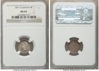 Victoria Pair of Certified 4 Pence 1891 MS64 NGC, KM26. Sold as is, no returns. 

HID09801242017

© 2020 Heritage Auctions | All Rights Reserved