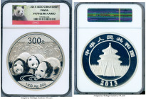 People's Republic silver Proof Panda 300 Yuan 2013 (Kilo) PR70 Ultra Cameo NGC, KM-Unl, PAN-586A. 100mm. A massive display of panda perfection. Includ...