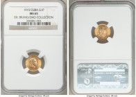 Republic gold Peso 1915 MS65 NGC, Philadelphia mint, KM16, Fr-7. Two-year type. Ex. EMO Collection; Brand Collection

HID09801242017

© 2020 Herit...