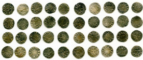 20-Piece Lot of Uncertified Assorted Deniers ND (12th-13th Century) VF, Includes (19) Le Marche and (1) St. Martial. Average size 18mm. Average weight...