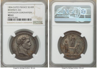 Napoleon silver "Coronation of Napoleon" Medal L'An XIII (1804) MS61 NGC, Bram-326. 32mm. By Andrieu. A wonderful specimen of an always popular Napole...
