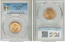 Republic gold 20 Francs 1900-A MS62 PCGS, Paris mint, KM847, Gad-1064. AGW 0.1867 oz.

HID09801242017

© 2020 Heritage Auctions | All Rights Reser...