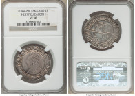 Elizabeth I (1558-1603) Shilling ND (1584-1586) VF30 NGC, Tower mint, escallop mm, Sixth Issue, S-2577. 32mm. Moderately circulated with ample remaini...