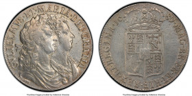 William & Mary 1/2 Crown 1689 XF Details (Harshly Cleaned) PCGS, KM472.2. 14.77gm A collectible type featuring double-portraits of William & Mary, pre...