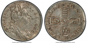 William III Pair of Certified 6 Pence PCGS, 1) 6 Pence 1696 - AU Details (Cleaned), S-3520, early harp variety 2) 6 Pence 1697 - AU55, S-3538, large c...