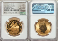 Elizabeth II gold Proof "Mayflower 400th Anniversary" 100 Pounds (1 oz) PR69 Ultra Cameo NGC, KM-Unl. Mintage: 500. First day of Issue.

HID09801242...