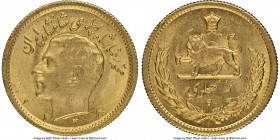Muhammad Reza Pahlavi gold 1/2 Pahlavi SH 1338 (1959) MS65 NGC, KM1161. Fully Gem Mint State with luminous, brilliant surfaces.

HID09801242017

©...