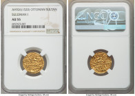 Ottoman Empire. Suleyman I (AH 926-974 / AD 1520-1566) gold Sultani AH 926 (AD 1520/1521) AU55 NGC, Misr mint (in Egypt), A-1317.

HID09801242017
...