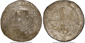 Philip II Cob 8 Reales ND (1577-1588)-P*D AU Details (Corrosion) NGC, Lima mint, Cal-655. Assayer Diego de la Torre. 

HID09801242017

© 2020 Heri...