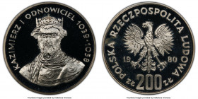 People's Republic 3-Piece Lot of Certified Proof 200 Zlotych PCGS, 1) "Kazimierz I" 200 Zlotych 1980-MW - PR67 Deep Cameo, KM-Y118 2) "Boleslaw I" 200...