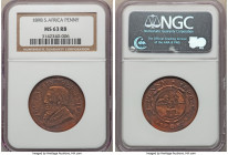 4-Piece Lot of Certified Pennies NGC, 1) Republic Penny 1898 - MS63 Red and Brown 2) Republic Penny 1898 - MS63 Red and Brown 3) George V Penny 1923 -...