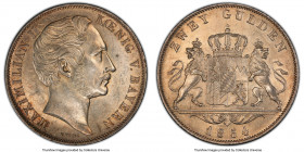 3-Piece Lot of Certified Assorted Issues PCGS, 1) German States: Bavaria. Maximilian II 2 Gulden 1854 - AU58 2) German States: Hannover. Georg V "Wate...