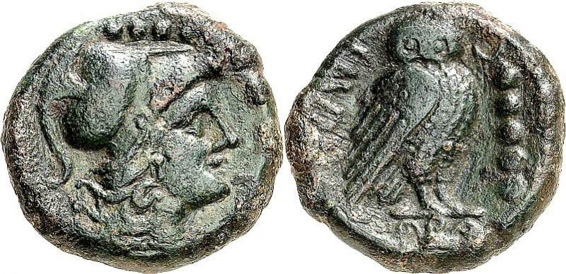ITALIEN. 
APULIEN. 
TEATE (Chieti). AE-Quincunx (26mm) (um 217 v.Chr.) 15,40g....
