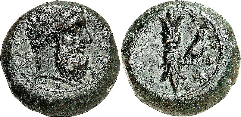 SIZILIEN. 
SYRAKUS (Siracusa). 
Timoleon 344-336 v. Chr. AE-Hemilitron 24/23mm...