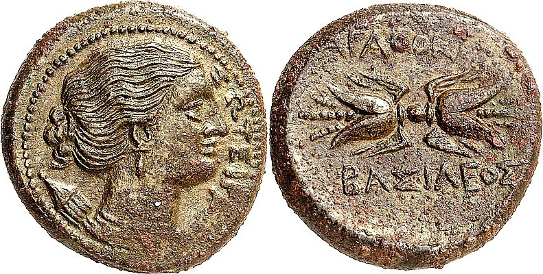 SIZILIEN. 
SYRAKUS (Siracusa). 
Agathokles 317-289 v. Chr. AE-Litra 22mm (304/...