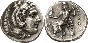 MAKEDONIEN. 
KÖNIGREICH. 
Alexander III. der Große 336-323 v. Chr. Drachme, postum (323/280 v.Chr.) 4,17g, unbest. Mzst. Herakleskopf n.r. / ALEXAND...