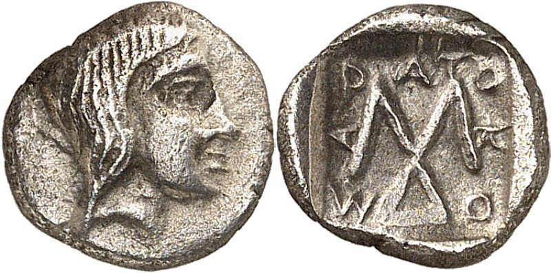 THRAKIEN. 
KÖNIGREICH. 
Saratokos 444-424 v. Chr. Hemihekton (1/12&nbsp;Stater...