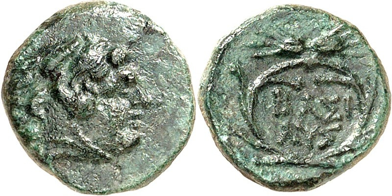 THRAKIEN. 
KÖNIGREICH. 
Lysimachos 323-281 v. Chr. AE-Dichalkon 12/13mm (306/2...