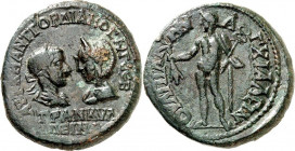 THRAKIEN. 
ANCHIALOS (Pomorije). 
Gordianus III. mit Tranquillina 241-244. AE-Pentassarion 28mm 13,72g. Beider Büste einander gegenüber AVT K M ANT ...