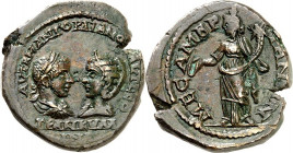 THRAKIEN. 
MESEMBRIA (Nesebar). 
Gordianus III. mit Tranquillina 241-244. AE-Pentassarion 25/26mm 11,79g. Beider Büsten einander gegenüber AVT K M A...