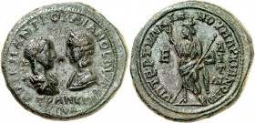 MOESIEN. 
MARKIANOPOLIS (Reka Devnia). 
Gordianus III. mit Tranquillina 241-244. AE-Pentassarion 29mm (242/3-244) 14,01g. Beider Büsten einander geg...