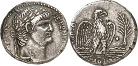 SYRIEN. 
SELEUKIS und PIEREIA / ANTIOCHEIA (Antakya). 
Nero 54-68. Tetradrachmon ("111&nbsp;/ 9"= 62/63) 15,08g. Büste mit Aigis und Lorbeerkranz n....