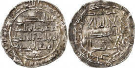 SPANIEN und NORDAFRIKA. 
UMAIJADEN. 
Abu'L-Asi Al-Hakam I. 796-822 n. Chr. (180-206 AH). Ag-Dirhem 195 AH (811/812 ) 2,52g, al- Andalus. Miles 86(e)...