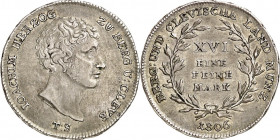 Berg, Großherzogtum. 
Joachim Murat 1806-1808. Bergischer Reichstaler 1806. J. 170, AKS 9, Th. 110. . 

ss