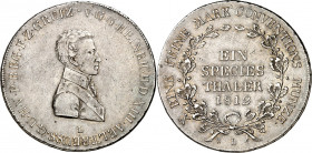 Reuss, ältere Linie (Obergreiz). 
Heinrich XIII. (1800-)1806-1817. Konv.-Taler 1812. AKS 3, J. 40, Th. 278. . 

ss-vz