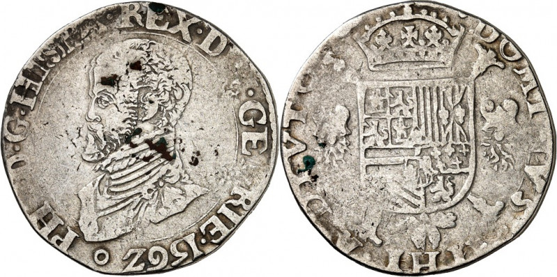 NIEDERLANDE. 
GELDERLAND. 
Philipp II. 1555-1598. 1/2&nbsp;Filipsdaalder 1562 ...