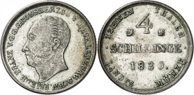 Mecklenburg/-Schwerin. 
Friedrich Franz I. (1785-)1806-1837. 4 Schillinge 1830. AKS 15, J. 37. . 

vz