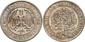 WEIMARER REPUBLIK. 
KURSMÜNZEN. 
5 Reichsmark 1930J Eichbaum. J. 331. . 

vz+