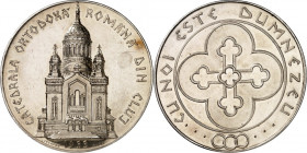 EUROPA. 
RUMÄNIEN - STÄDTE. 
KLAUSENBURG / CLUJ. Medaille 1933 (Juvaere, Cluj) auf die Fertigstellung und Eröffnung d. Rumänisch-orthodoxen Kathedra...
