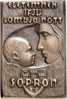 EUROPA. 
UNGARN - Städte. 
SOPRON (Ödenburg). Plakette o.J. (1979) (v.&nbsp;K.Renner) "Elektemnek IFJU Lombjd hött" Muttergesicht vor Säuglingskopf;...