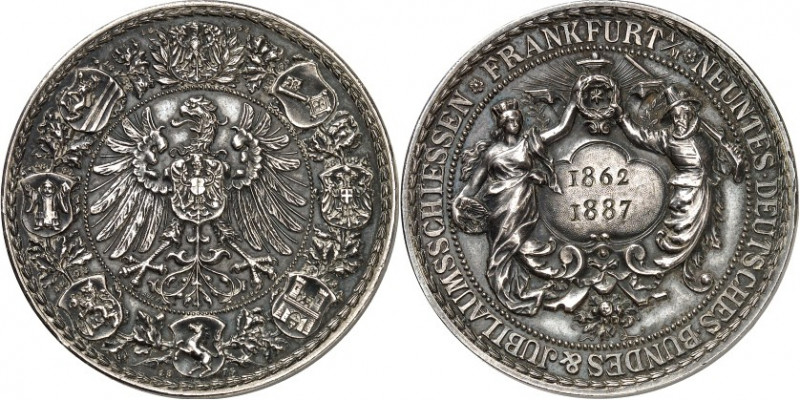 DEUTSCHE STÄDTE. 
Alphabetisch. 
FRANKFURT am Main. Medaille 1887 (v. Lauer, N...