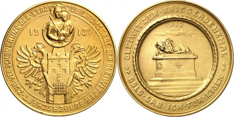 DEUTSCHE STÄDTE. 
Alphabetisch. 
GLEIWITZ (Gliwice) in Oberschlesien. Medaille...