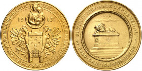 DEUTSCHE STÄDTE. 
Alphabetisch. 
GLEIWITZ (Gliwice) in Oberschlesien. Medaille 1913 (v. J. Breitkopf-Cosel) Jubiläumsgabe der Bürgerschaft zur Versc...