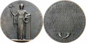 DEUTSCHE STÄDTE. 
Alphabetisch. 
LEVERKUSEN. Prämienmedaille o. J. (1921) (v. C. Starck) der Farbenfabriken Leverkusen (vormals Friedrich Bayer & Co...