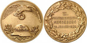 DEUTSCHE STÄDTE. 
Alphabetisch. 
MAGDEBURG. Medaille 1925 (b. AWES-Münze, Berlin) a.d. VI. Frontsoldatentag. Adler über Helm mit "Der Stahlhelm" / 4...
