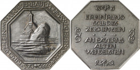 DEUTSCHE STÄDTE. 
Alphabetisch. 
WENDELSTEIN. WENDELSTEIN. Plakette o.J. (v. H.M. Wader\'e9). Ansicht d. Kirche (von 1889) / 6 Z. Widmung zw. Palmet...
