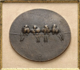 MEDAILLEURE des XIX. bis XXI. Jh.. 
DEUTSCHLAND zeitgenössisch nach 1945. 
DOBBERKAU, Heide *1929 Celle *2021. Eins. Medaille o.J. (1980) "Schwalben...