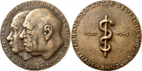 MEDAILLEURE des XIX. bis XXI. Jh.. 
DEUTSCHLAND zeitgenössisch nach 1945. 
NUSS, Fritz *1907 Göppingen +1999 Weinstadt. Medaille 1960 d. Verbands de...