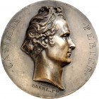 MEDAILLEURE des XIX. bis XXI. Jh.. 
FRANKREICH. 
BARRE, Auguste-Jean *1811 +1896. Medaillon o.J. (um 1830) auf Casimir P\'e9rier. Kopf im Profil n.r...