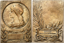MEDAILLEURE des XIX. bis XXI. Jh.. 
FRANKREICH. 
ROTY, Louis Oscar *1846 Paris +1911 ebd. Prämienplakette o.J. (b.Arthus-Bertrand) d. Stadt St.Etien...