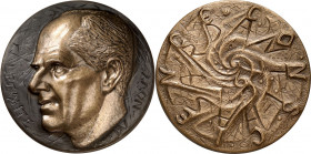 MEDAILLEURE des XIX. bis XXI. Jh.. 
LUXEMBURG. 
ENGELS, Charlotte. Medaille 1969 LECOMTE DU NOVY, Humanist. Kopf n.l.&nbsp;/ CONSCIENCE&nbsp;- HASAR...
