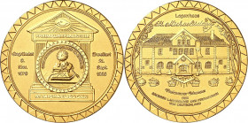DEUTSCHE GEBIETE. 
STÄDTE. 
BAYREUTH. Medaille o.J. St. Michaelsdonn - Freimaurer Museum zw. 1979 - 1985 / St. Michaelsdonn, 60mm, vergoldet. . 

...