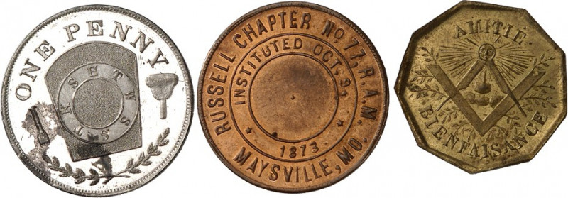 ÜBERSEE. 
USA. 
LOT. USA: Kleine Sammlung Chapter Pennies: Cayton (Ill.) Prude...