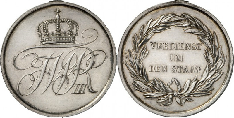 DEUTSCHLAND. 
ALTDEUTSCHE LÄNDER. 
PREUSSEN. Medaille o.J.(1851-1918) Gekr. Mo...