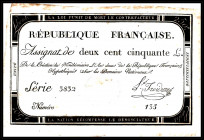 FRANKREICH. 
Assignaten. 
I. Republik. 250 Livres 7 Vendemiaire An. II. (28.9.1793). Pi. A75. . 

III-