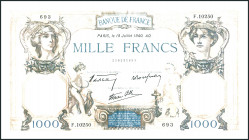FRANKREICH. 
III. Republik - 1870-1940. 
1000 Francs 18.07.1940. Pick&nbsp; 90c. . 

III
